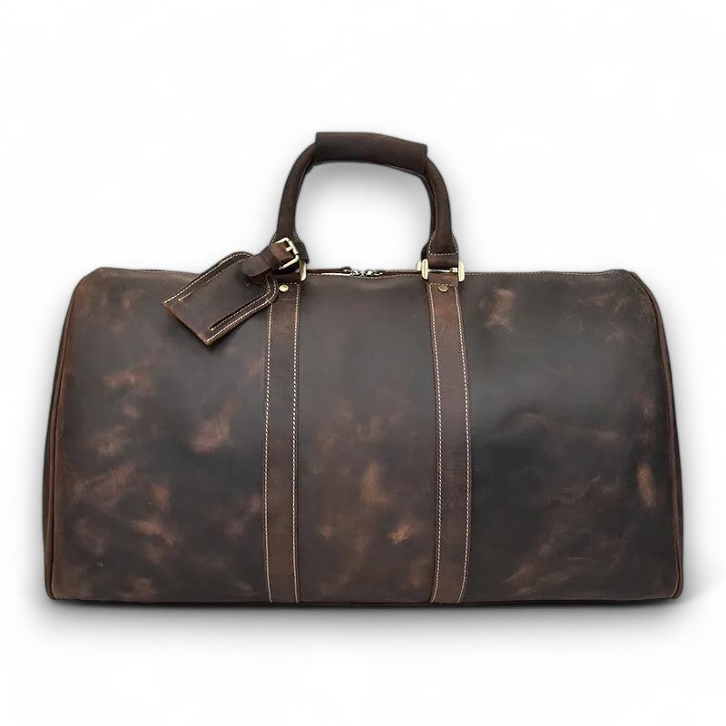 SERGEI - DUFFLE BAG IMPRIMÉ CUIR TACHÉ